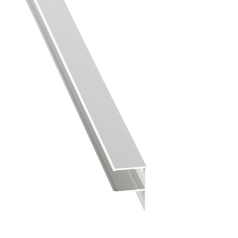 Alu-U-Profil für Hohlkammerpaneele mit Tropfkante 16mm silber/eloxiert